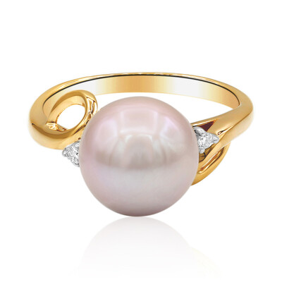 Bague en or et Perle Ming rose royal (TPC)