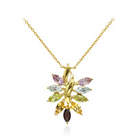 Collier en argent et Grenat du Mozambique