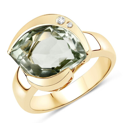 Bague en or et Améthyste verte (SUHANA)