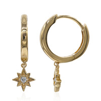 Boucles d'oreilles en argent et Topaze blanche