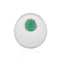 Pendentif en argent et Calcédoine verte
