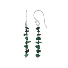 Boucles d'oreilles en argent et Malachite