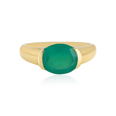 Bague en argent et Onyx vert