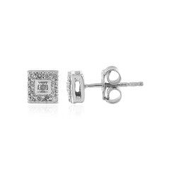 Boucles d'oreilles en argent et Diamant I1 couleur (I)