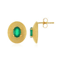 Boucles d'oreilles en argent et Onyx vert