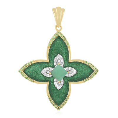 Pendentif en argent et Emeraude de Socoto