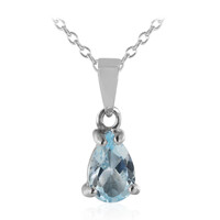 Collier en argent et Topaze bleu ciel