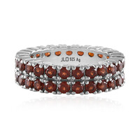 Bague en argent et Grenat du Mozambique