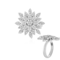 Bague en argent et Topaze blanche