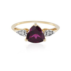 Bague en or et Grenat magenta