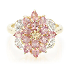 Bague en or et Saphir Padparadscha non chauffé (AMAYANI)