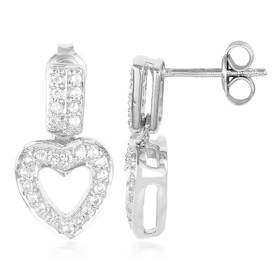 Boucles d'oreilles en argent et Topaze blanche
