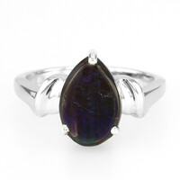 Bague en argent et Ammolite