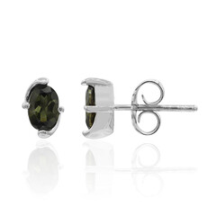 Boucles d'oreilles en argent et Tourmaline verte