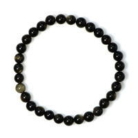 Bracelet et Obsidienne dorée