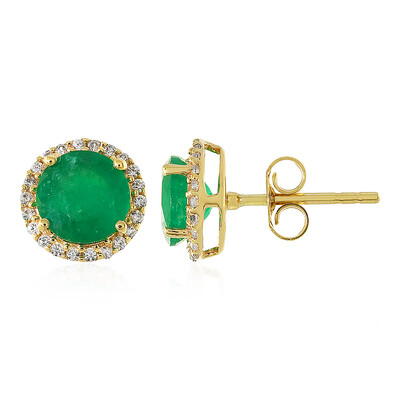Boucles d'oreilles en or et Emeraude de Socoto