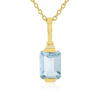 Collier en argent et Topaze bleu ciel