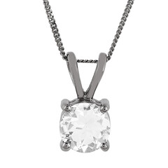 Collier en argent et Topaze blanche