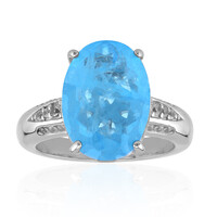Bague en argent et Quartz bleu