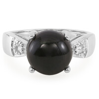 Bague en argent et Psilomélane