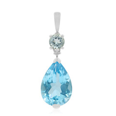 Pendentif en argent et Topaze bleu Suisse