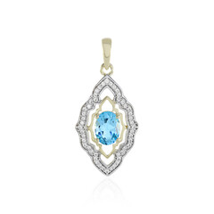 Pendentif en or et Topaze bleu Suisse (Adela Gold)