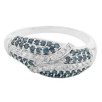 Bague en or et Diamant bleu