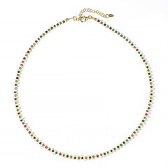 Collier en argent et Rubis de Madagascar