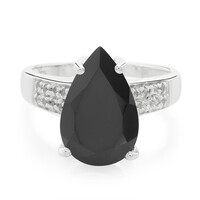 Bague en argent et Spinelle noir
