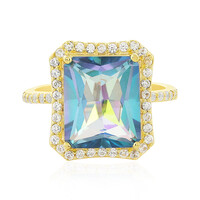 Bague en argent et Quartz océan