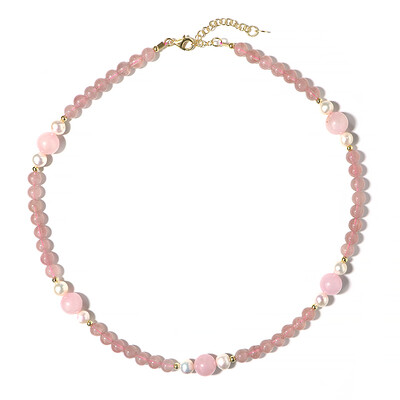 Collier en argent et Quartz rose