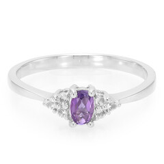 Bague en argent et Améthyste d'Uruguay