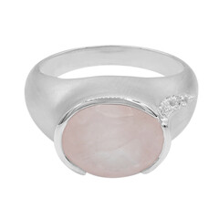 Bague en argent et Quartz rose