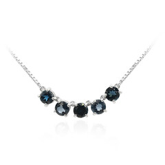 Collier en argent et Topaze bleu de Londres