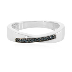 Bague en argent et Diamant bleu I3