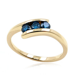 Bague en or et Diamant SI2 bleu