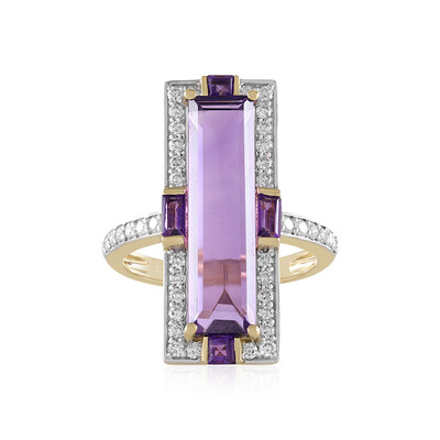 Bague en or et Améthyste de Zambie (SUHANA)