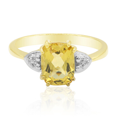 Bague en or et Héliodore