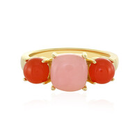 Bague en argent et Opale rose