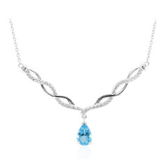 Collier en argent et Topaze bleu Suisse
