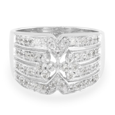 Bague en argent et Saphir blanc