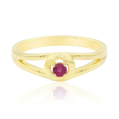 Bague en or et Béryl rouge