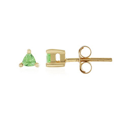 Boucles d'oreilles en argent et Tsavorite de Tanzanie