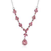 Collier en argent et Tourmaline rose