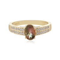 Bague en or et Pierre du Soleil de l’Orégon