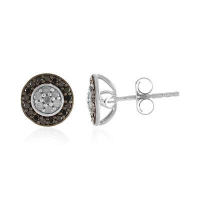 Boucles d'oreilles en argent et Diamant I4 (J)