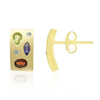 Boucles d'oreilles en argent et Grenat du Mozambique