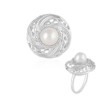 Bague en or et Perle blanche de culture d'eau douce (Ornaments by de Melo)