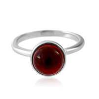 Bague en argent et Ambre rouge de Colombie