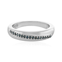 Bague en argent et Diamant bleu I3